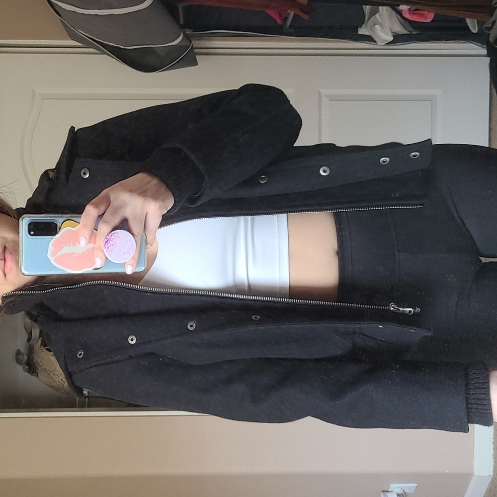 Bomber jacket with a detachable hoodie